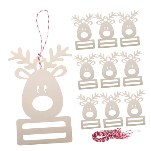 Kisangel 10 Stück Teiliges Holzornamenten für Weihnachten Unfertige Geschenkanhänger mit Vorgebohrten Löchern Vielseitige Diy Dekoration für Festliche Anlässe für Kreative Projekte und von Kisangel