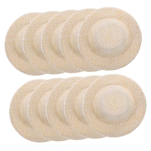 Kisangel 10 Stück Teiliges Miniatur Strohhüte für DIY Bastelprojekte Realistische Kleine Puppenhüte aus Langlebigem Eva Material Leichte Mini Hüte in Naturton für Kreative Dekoration und Kisangel 10 Stück Teiliges Miniatur Strohhüte für DIY Bastelprojekte Realistische Kleine Puppenhüte aus Langlebigem Eva Material Leichte Mini Hüte in Naturton für Kreative Dekoration und von Kisangel