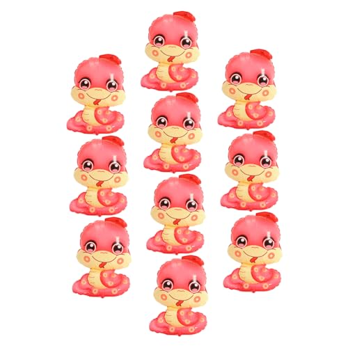 Kisangel 10 Stück Teiliges Partyballon Schlange Rot Dekorative Luftballons für Neujahrsfeier Geburtstag Chinesisches Frühlingsfest Festliche Schlange Form für Drinnen und Draußen von Kisangel