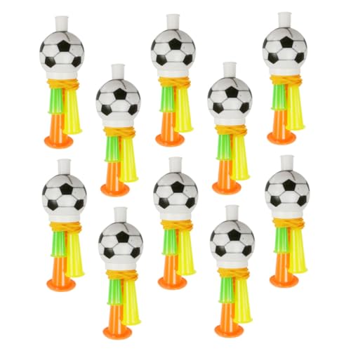 Kisangel 10 Stück Teiliges Plastik Fußball Tröten Trompetenspielzeug Leichtes Lautes Anfeuerungshorn für Sportveranstaltungen Fanscheer Zubehör für Stadion Party und Fest Kisangel 10 Stück Teiliges Plastik Fußball Tröten Trompetenspielzeug Leichtes Lautes Anfeuerungshorn für Sportveranstaltungen Fanscheer Zubehör für Stadion Party und Fest von Kisangel