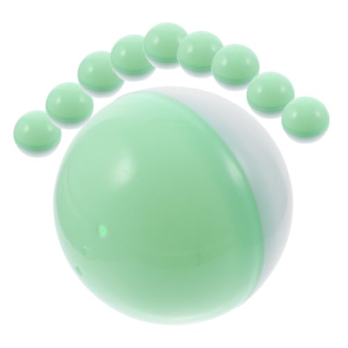 Kisangel 10 Stück Transparente Befüllbare Kunststoffkapseln Ømm mit Weißem Deckel und Macaron Boden Doppelte Belüftungslöcher Vielseitige Aufbewahrungsbox für Süßigkeiten Zufällige Farbe von Kisangel