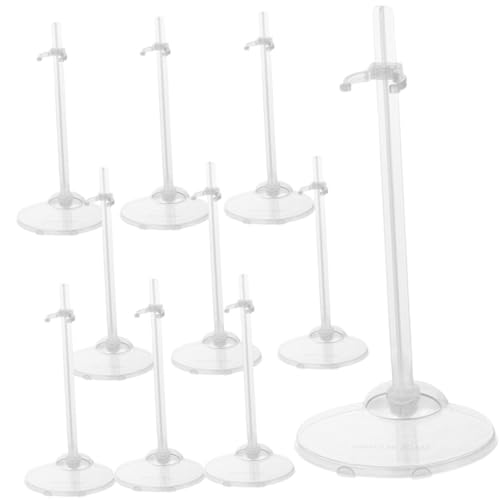 Kisangel 10 Stück Transparente Puppenständer Verstellbare Doll Racks für Puppen und Figuren Praktische Halter für Kreatives und Ausstellen von Spielzeugen im Kinderzimmer von Kisangel