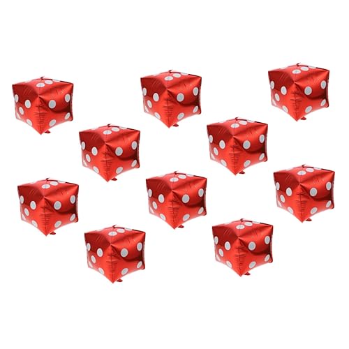 Kisangel 10 Stück Würfel Folienballons Rote Party Deko Dicke Langlebige Würfel Luftballons für Kinderparty Fotorequisiten und Themenfeiern Kisangel 10 Stück Würfel Folienballons Rote Party Deko Dicke Langlebige Würfel Luftballons für Kinderparty Fotorequisiten und Themenfeiern von Kisangel