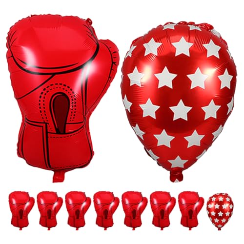 Kisangel 10-teilige Boxparty-Dekorationen: Folienballons in Boxhandschuhform – Sport-Geburtstagsparty-Zubehör – Aluminiumfolienballons Kisangel 10-teilige Boxparty-Dekorationen: Folienballons in Boxhandschuhform – Sport-Geburtstagsparty-Zubehör – Aluminiumfolienballons von Kisangel
