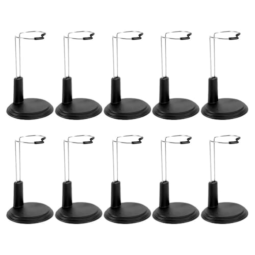 Kisangel 10-teiliger Actionfigurenständer: Actionfiguren-Displayhalter – Verstellbarer Sammlungsschaukasten, Metallstütze, Puppenständer von Kisangel