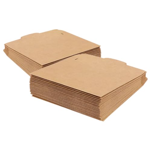 Kisangel 100 Stück Disc-Tasche Papphüllen Kleine Papiertüten Rechtsaktenordner DVD-Aufbewahrungstasche Ordnerumschläge DVD-aufbewahrungshüllen DVD-hüllen Aus Pappe Kraftpapier Light Brown von Kisangel