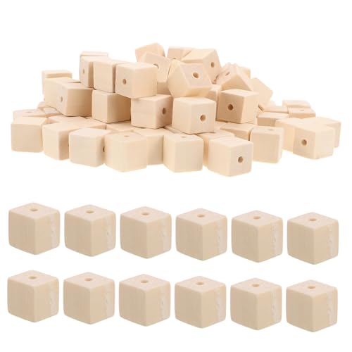 Kisangel 100 Stück Holzperlen Quadratisch mit Naturbelassen Stabile Holzwürfel für DIY Bastelbedarf Schmuckherstellung und Bastelprojekte Kisangel 100 Stück Holzperlen Quadratisch mit Naturbelassen Stabile Holzwürfel für DIY Bastelbedarf Schmuckherstellung und Bastelprojekte von Kisangel