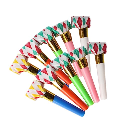 Kisangel 100 Stück Pfeifen für Kindergeburtstag Lustige Party Props für Cheer und Zufällige Farben für Feste Sportevents und Feiern Zufällige Farbe von Kisangel