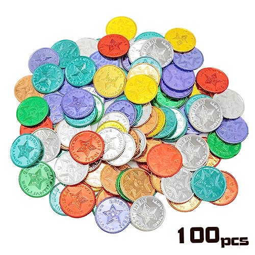 Kisangel 100 Stück Piratenmünzen für Rollenspiele Geburtstagsfeiern und Lernzwecke aus Hochwertigem Fördert Kreativität und Vorstellungskraft von Kisangel