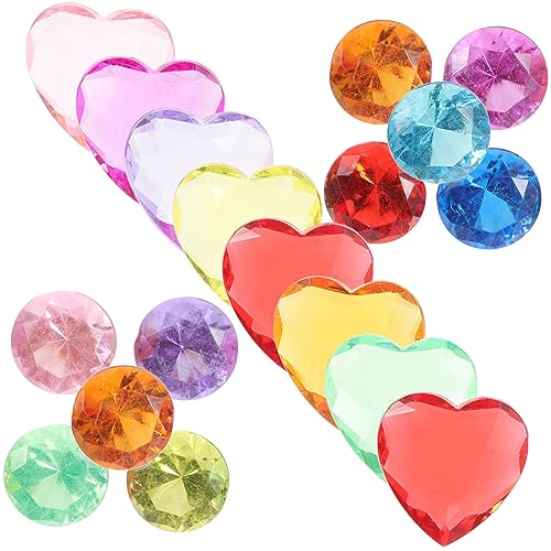 Kisangel 100 Stück Schmuckstücke für Piraten-Juwelen Bausatz Herz Diamanten Fee bastelsets für DIY liefert Diamantdekorationen für Partys DIY - Acryl Kisangel 100 Stück Schmuckstücke für Piraten-Juwelen Bausatz Herz Diamanten Fee bastelsets für DIY liefert Diamantdekorationen für Partys DIY - Acryl von Kisangel