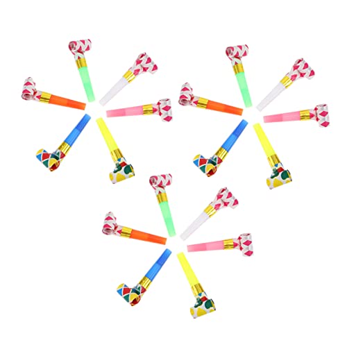 Kisangel 100Stücke Party Blowouts Pfeifen Lustige Puste Spielzeuge Für Kindergeburtstage Hochzeiten Und Feiern Zufällige Designs Langlebiges Kunststoffmaterial Für Unvergessliche von Kisangel