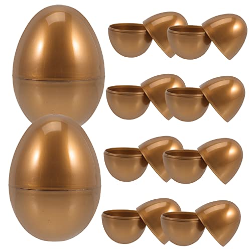 Kisangel 10Stücke Füllbare Goldene Ostereier aus Kunststoff Deko für Ostern für Süßigkeiten Kleine Osterpartydekoration Farbenfrohe von Kisangel