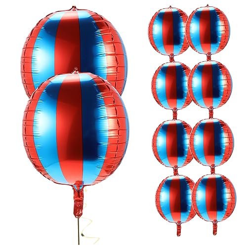 Kisangel 10Stücke Teiliges Blau Rote Zirkusballons Aus Aluminiumfolie Für Partys Hochzeiten Und Veranstaltungen Luftballons Für Dekorationen Und Foto Requisiten von Kisangel