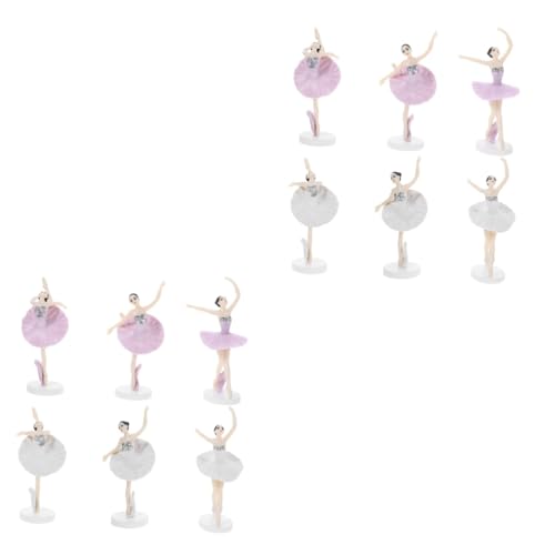 Kisangel 12 Stück Ballerina Cake Topper Teilig mit Sockel Wiederverwendbare Tortendeko für Geburtstag Hochzeit Babyparty und Karneval Vielseitige Kuchen und Cupcake Dekoration von Kisangel