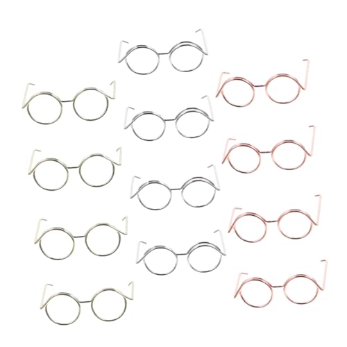 Kisangel 12 Stück Brille Spielzeugzubehör Mini-Sonnenbrille Puppenbrille Puppe mini kleine Puppe Deko-Puppe entzückende Mini-Brille dekorative Gläser für Miniaturzubehör Kupferkabel Kisangel 12 Stück Brille Spielzeugzubehör Mini-Sonnenbrille Puppenbrille Puppe mini kleine Puppe Deko-Puppe entzückende Mini-Brille dekorative Gläser für Miniaturzubehör Kupferkabel von Kisangel