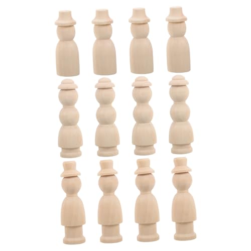 Kisangel 12 Stück Holzpuppen DIY Figuren aus Unbehandeltem Holz Kreative Spielzeuge zum Bemalen für Puppenhäuser und Bastelprojekte für Wohnaccessoires Kisangel 12 Stück Holzpuppen DIY Figuren aus Unbehandeltem Holz Kreative Spielzeuge zum Bemalen für Puppenhäuser und Bastelprojekte für Wohnaccessoires von Kisangel