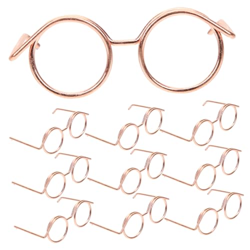 Kisangel 12 Stück Mini-brillenspielzeug Brille Zum Anziehen Der Puppe Umrandete Puppensonnenbrille Brillen Zum Anziehen Der Puppe Mini -puppenbrille Klein Puppe Und Die Metall von Kisangel