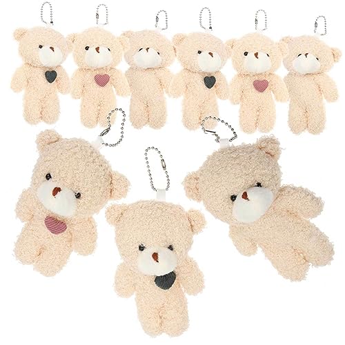 Kisangel 12 Stück Plüsch Bär Schlüsselanhänger Mini Tierchen als Dekoration für Rucksack Tasche und für Valentinstag Geburtstag und Feste von Kisangel