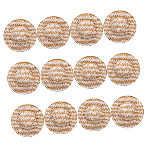 Kisangel 12 Stück Puppenhut Rustikale Puppenhüte Leichtgewichtige Puppenhüte Puppenhut Dekoration Niedliche Puppenhüte Miniatur winzige Hüte gewebter Bastelhut Toilettenpapier von Kisangel