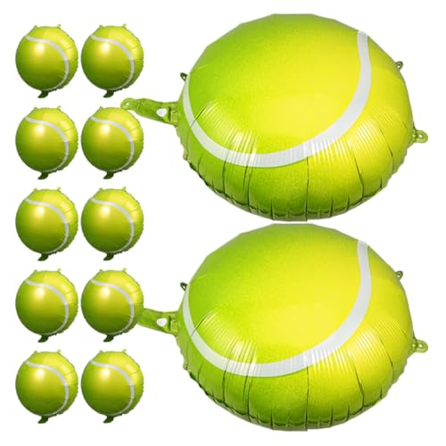 Kisangel 12 Stück Tennisballons Gelb Geburtstagszubehör Tennisball Ballons Verschiedene Hängende Sportballons Folienballons Party Tennis Mottoparty Rosa Tennisparty Blau Goldene von Kisangel