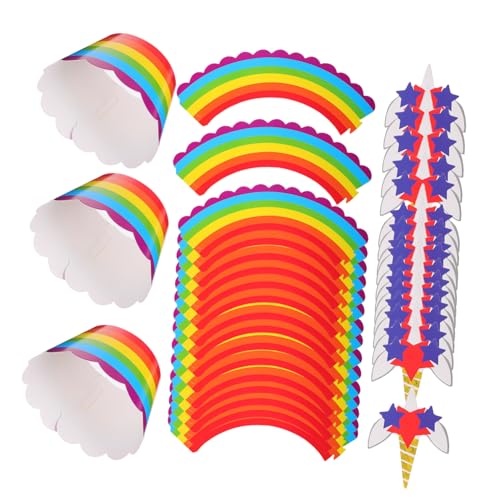 Kisangel 120 Stück Cupcake Deko Einhorn Form Kreative Tortendekoration und Praktische Kuchen Topper für Hochzeiten und Partys Einleger und Randverzierungen Kisangel 120 Stück Cupcake Deko Einhorn Form Kreative Tortendekoration und Praktische Kuchen Topper für Hochzeiten und Partys Einleger und Randverzierungen von Kisangel