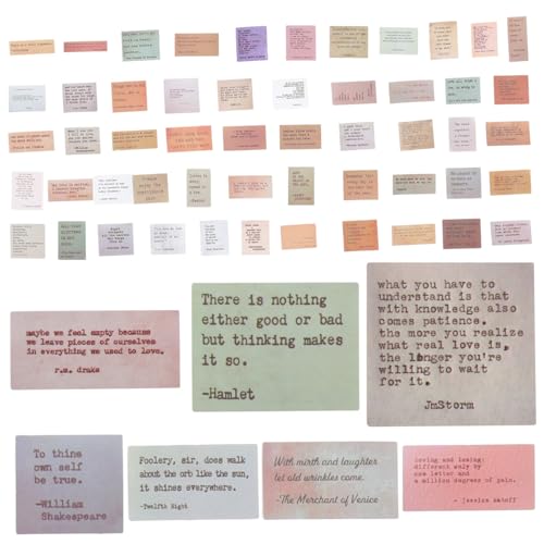 Kisangel 120 Stück Teiliges Wasserdichter Vintage Zitate Aufkleber Inspirierende Scrapbooking Sticker mit Vielfältigen Sprüchen für Planer Tagebuch DIY Dekoration und Geschenke von Kisangel