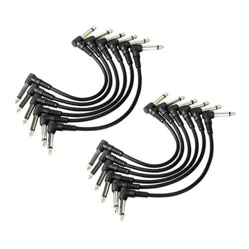 Kisangel 12Stücke Gitarren Patchkabel Audio Verbindungskabel Adapter Effektkabel Für Musikinstrumente Für Effektpedale Und Pedalboards Stecker Hochwertiges von Kisangel