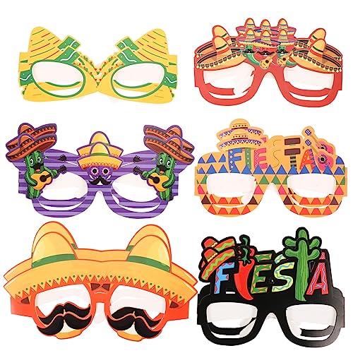 Kisangel 12Stücke Mexikanische Papierbrillen Für Fiesta Partys Lustige Accessoires Für Erwachsene Foto Requisiten Für Themenfeiern von Kisangel