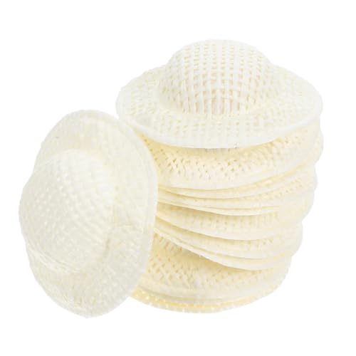 Kisangel 12Stücke Puppenhüte aus Weiße Dekorative Hüte für Puppen Kleine Zylinderhüte Leicht und Tragbar für DIY Projekte und Kreative Bastelarbeiten von Kisangel