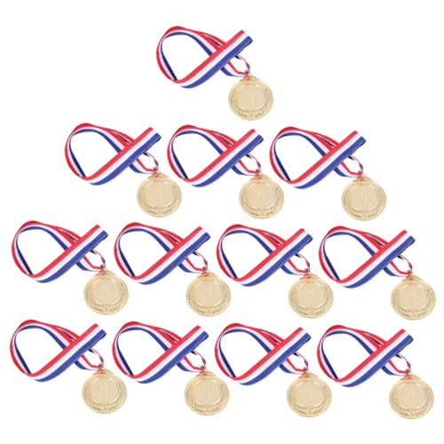 Kisangel 12Stücke Sports Medals For Award Ceremonies Metal Trophies For Students Unique Diameter Recognition Medals von Kisangel