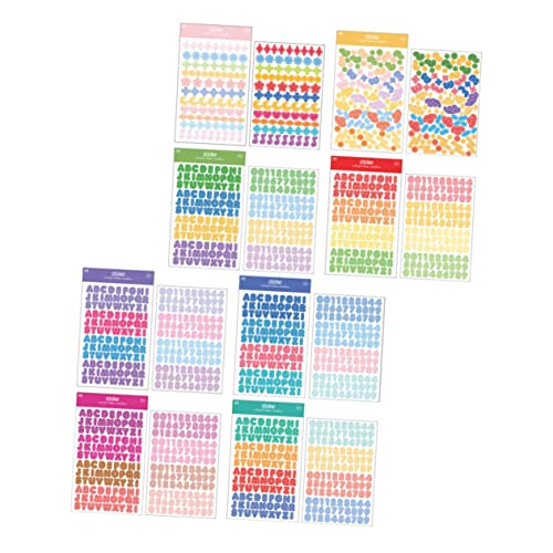 Kisangel 16 Blatt Selbstklebende Alphabet Aufkleber für Scrapbooking und Dekorative Sticker für Diy Handwerk Langlebig und Einfach zu Verwenden für Kreative Projekte von Kisangel
