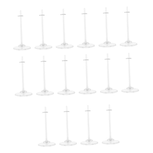 Kisangel 16 Stück Teiliges Transparentes Puppenständer aus Sicherem Kunststoff Langlebige Doll Display Ständer für Stilvolle Puppenhalter zur Dekorativen Präsentation von Figuren und von Kisangel