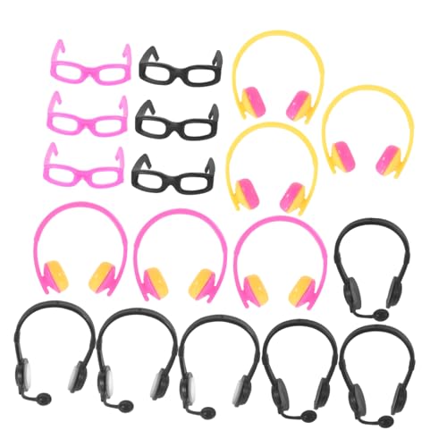Kisangel 18 Stück Mini-simulationskopfhörer Kleid Mädchen Puppe Miniatur Zubehör Auffällige Gläserdekore Dekorativer Mini-kopfhörer Brillen Spielbrille Vortäuschen Brille Anziehen Plastik Kisangel 18 Stück Mini-simulationskopfhörer Kleid Mädchen Puppe Miniatur Zubehör Auffällige Gläserdekore Dekorativer Mini-kopfhörer Brillen Spielbrille Vortäuschen Brille Anziehen Plastik von Kisangel