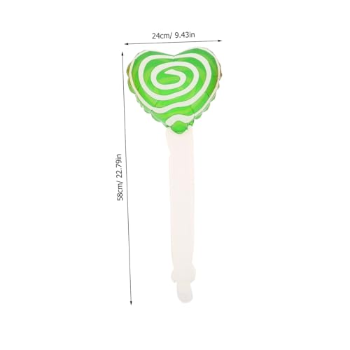 Kisangel 18 Stück Teiliges Candy Herzförmig Inflatable Candy Stick Partydeko für Geburtstagsfeiern Fotorequisiten in Gelb Rot Grün Leichte Tragbare Luftballons für Festliche Anlässe von Kisangel