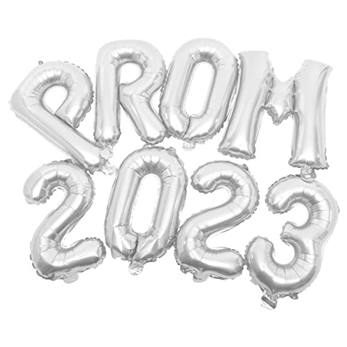 Kisangel 1Satz Abschlussballons Aluminiumfolien Festivalballons Für Party Dekoration Silberne Prom Ballon Garnitur Für Abschluss Und Feierlichkeiten von Kisangel