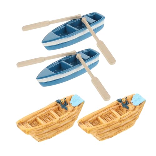 Kisangel 1Satz Boot Dekoration Teiliges Resin Boot Ornament Für Mikro Landschaften Puppenhäuser Und Tischdekoration Strand Themen Dekorationen von Kisangel