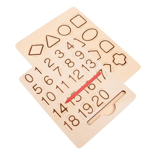 Kisangel 1Satz Holz Zeichenbrett Für Montessori Lernspielzeug Doppelseitige Lehrtafel Für Übungsbrett Für Kleinkinder Pädagogisches von Kisangel
