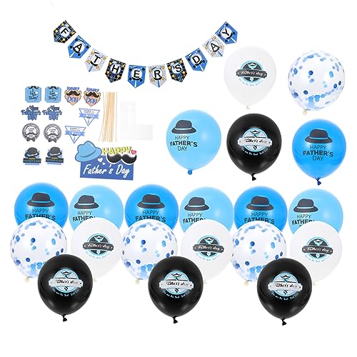 Kisangel 1Satz Vatertags Dekorationsset Mit Banner Und Luftballons Partydeko Für Vatertag Leicht Anzubringen Für Innen Und Außenbereich Festliche Kisangel 1Satz Vatertags Dekorationsset Mit Banner Und Luftballons Partydeko Für Vatertag Leicht Anzubringen Für Innen Und Außenbereich Festliche von Kisangel