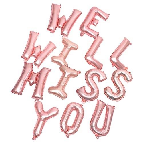 Kisangel 1Satz Wir Werden Dich Vermissen Folienballons Abschlussballons Festliche Deko Für Abschiedsfeiern Starke Und Langlebige Aluminiumfolienballons Wand von Kisangel