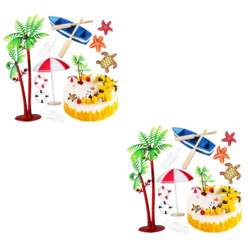 Kisangel 2 Sätze Kuchendekorationsverzierungen Dekorationen Für Strandkuchen Stranddekor Sommerdeko Schwimmleine Kuchendekorationen Kuchenverzierungen Selber Machen Glas 10 Stück * 2 von Kisangel