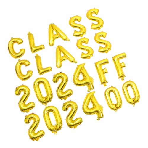 Kisangel 2 Sätze Party-Ballon-Set Partyzubehör Marineblaue Luftballons Fiesta Grad wandverkleidung wand polsterung dekorative Ballon-Requisite Abschlussfahnenballons Aluminiumfolie Golden von Kisangel