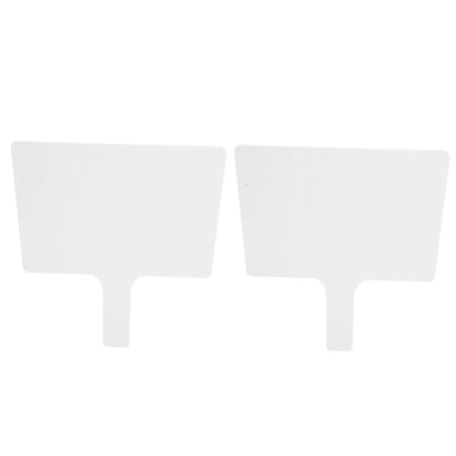 Kisangel 2 Stück Antworttafel Mini Whiteboard trocken abwischbarer Radiergummi Klassenzimmer-Handdisplay-Paddel Hand-Whiteboards tragbare Paddel Trockener Löschungspaddel Acryl Weiß von Kisangel