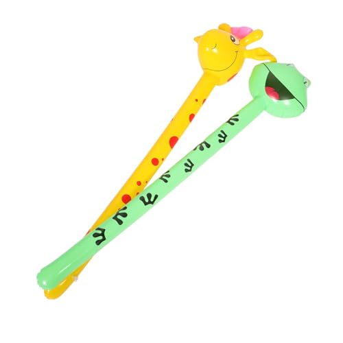 Kisangel 2 Stück Aufblasbare Ballonstäbe für outdoor spielsachen für drinnen und draußen aufblasbare Dschungeltiere aufblasbarer Hammer PVC von Kisangel