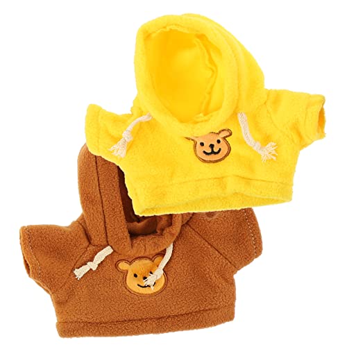 Kisangel 2 Stück Bärenpuppenkleidung Puppen Kleidung für puppenkleidung Teddybärkleidung Bear Costume Puppenmode Mädchen Kleidung Kostüm Puppenkleidung tragen entzückendes Bärendekor Stoff von Kisangel