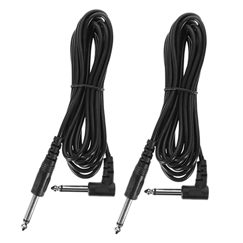 Kisangel 2 Stück Gitarrenkabel Elektrische Gitarre Instrumentenkabel Kabelsprecher Gitarren-audiokabel Anschlusskabel Für Gitarre Kabel Für E-gitarre Lautsprecher Black Kupferkern von Kisangel