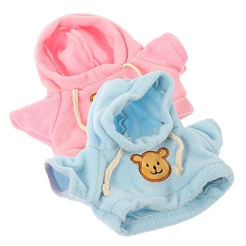 Kisangel 2 Stück Puppen Ersetzen Kleidung Plüsch Tragen Outfit Kind Mädchen Austauschbare Bärenkleidung Entzückendes Bärendekor Kompakte Puppenkleidung Zartes Puppendekor Stoff von Kisangel