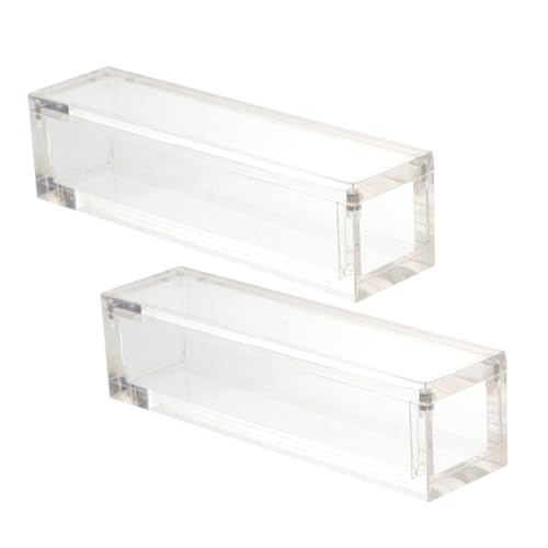 Kisangel 2 Stück Transparente Acryl Aufbewahrungsbox mit Magnetverschluss Würfelbox für Würfel Vielseitige Aufbewahrung für Kleine Accessoires und Schmuck Stabil und Klar von Kisangel