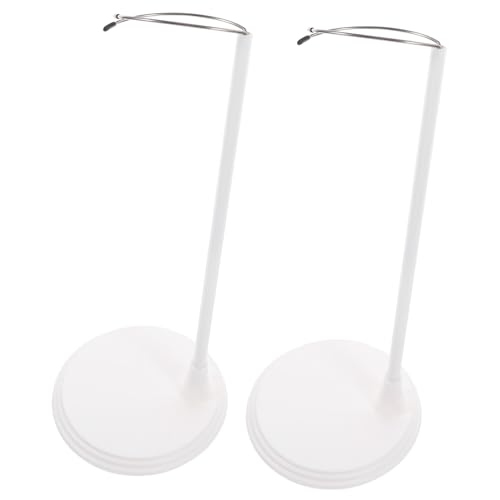 Kisangel 2 Stück Verstellbare Puppenständer Weiß Stabile Figurenhalterung mit Klippbarem Design für Sichere Tischpräsentation und Langlebige Nutzung von Kisangel