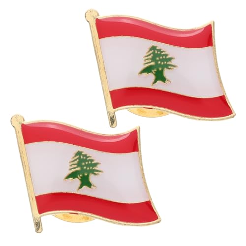 Kisangel 2 Stücke Flagge Brosche Rucksack Souvenir Patriotischen Abzeichen Für Reise Hut Schal Flagge Pin Kleidung Revers Brosche Friedensflagge Legierung von Kisangel