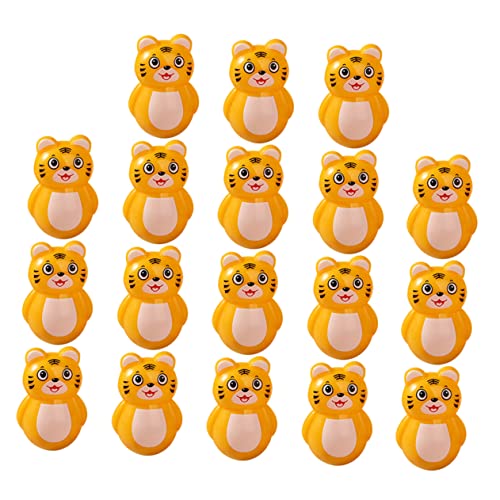 Kisangel 20 Stück Becher Kleiner Tiger Desktop Schmücken Wackelndes Für Tiger Wackelndes Desktop-Dekoration -Tumbler- Kinderspielzeug Plastik von Kisangel
